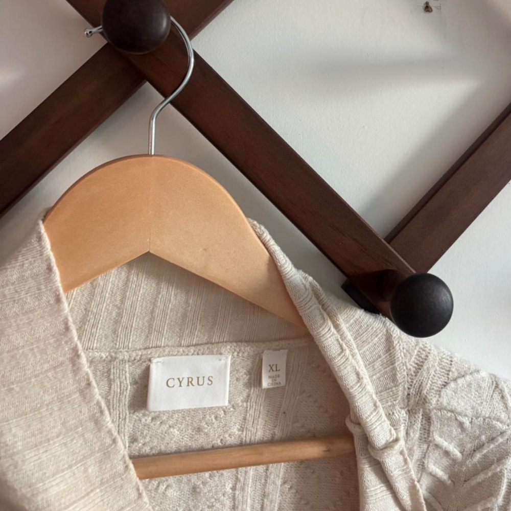 Cyrus Cream Cable Knit Turtleneck Sweater - Picture 2 of 2